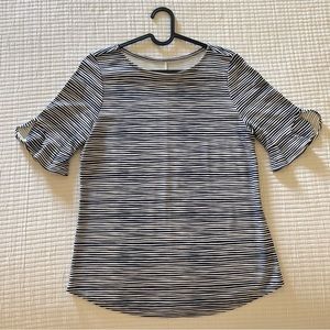 GAP Stripped top with pretty sleeves. Size Small